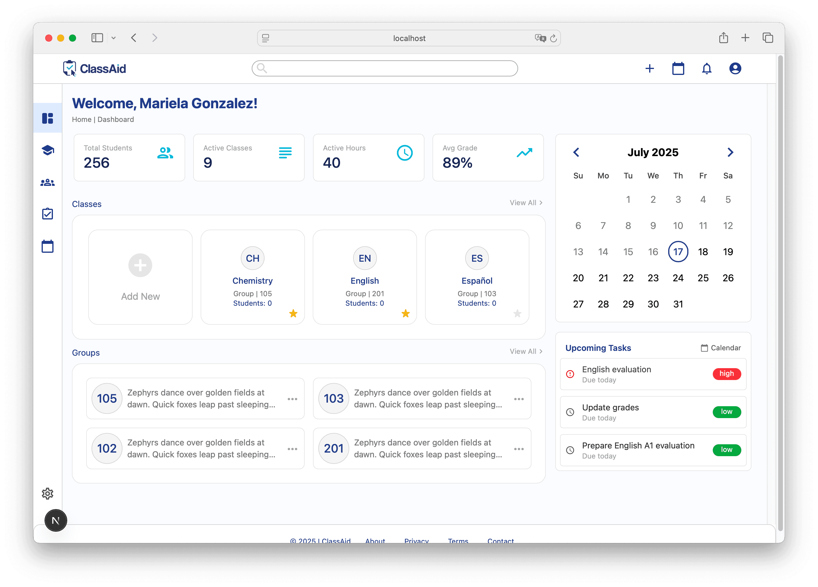 Browser screen image